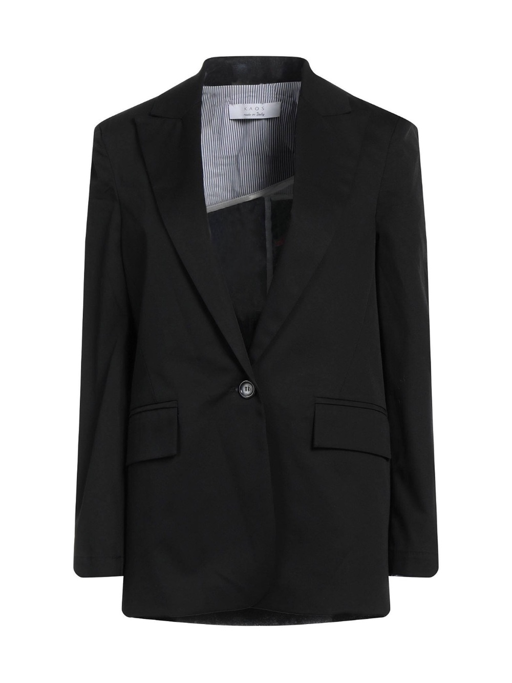Kaos Black Single-Button Notch Lapel Blazer Jacket Size M